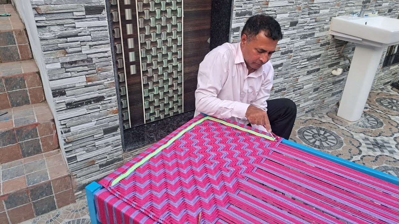 शुरु से चारपाई बनाने का तरीका | चारपाई की डिजाइन | चारपाई बुनने का तरीका | चारपाई | How to weave cot