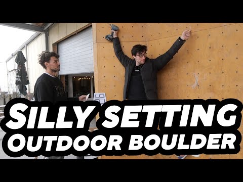 Silly setting session with Manu & Jake. Setting an outdoor boulder at StudioBloc