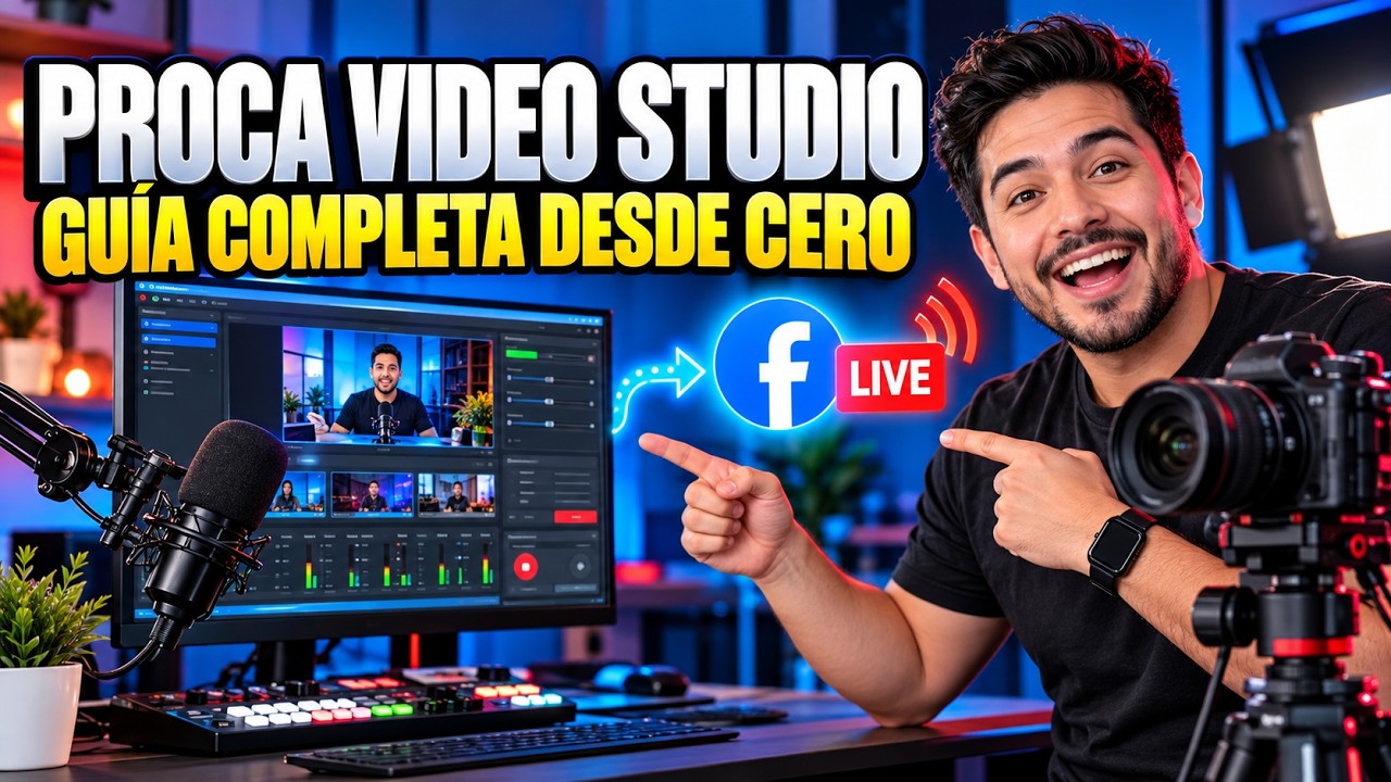 5 Sencillos Pasos Para Usar Proca Video Studio desde cero | Configuración y transmisión en Facebook