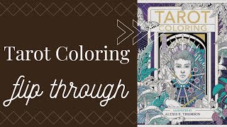 Tarot Coloring by Alexis K. Thomson | flip through | Adult Coloring