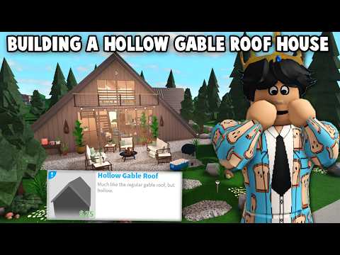 BUILDING a BLOXBURG HOUSE in the NEW HOLLOW GABLE ROOF...