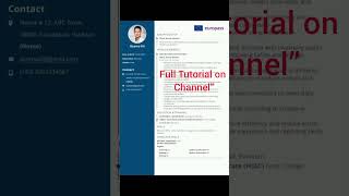 Get Jobs in Europe with This CV | Europass CV Format 2026 🇪🇺 #europasscv