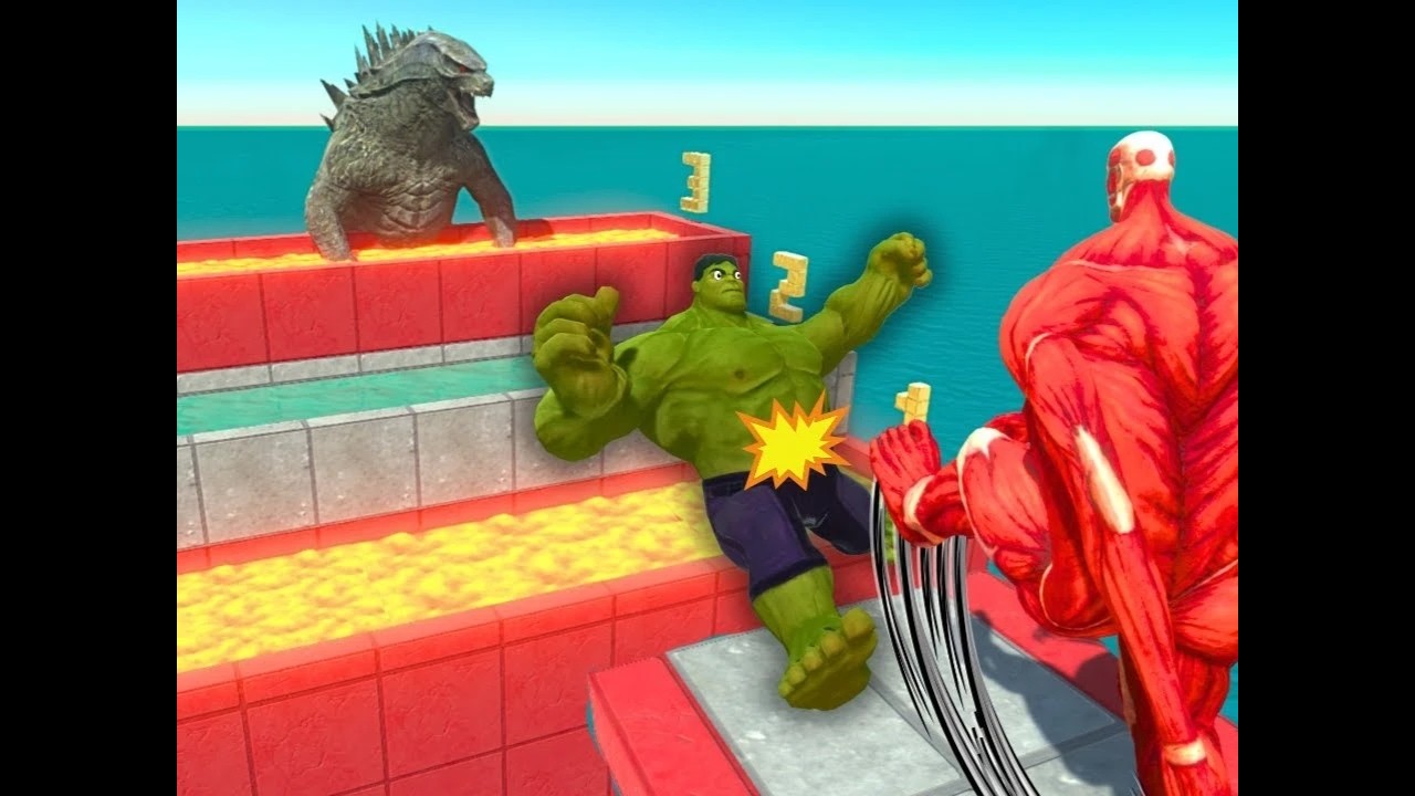 Animal Revolt Battle Simulator – Kicked into Lava by Godzilla! Ultimate Extreme Survival