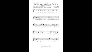 For Thy Return, O Christ Our Lord (short)