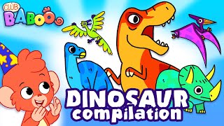 Learn Dinosaurs for Kids | Dinosaur Cartoon videos | t-rex velociraptor | Club Baboo Learn Dinosaurs for Kids | Dinosaur Cartoon videos | t-rex velociraptor | Club Baboo