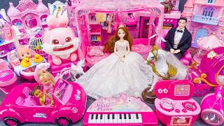 22 Minutes Satisfying Unboxing Barbie Princess Pink Kitchen, Rock Bed Play Set | Review Toys