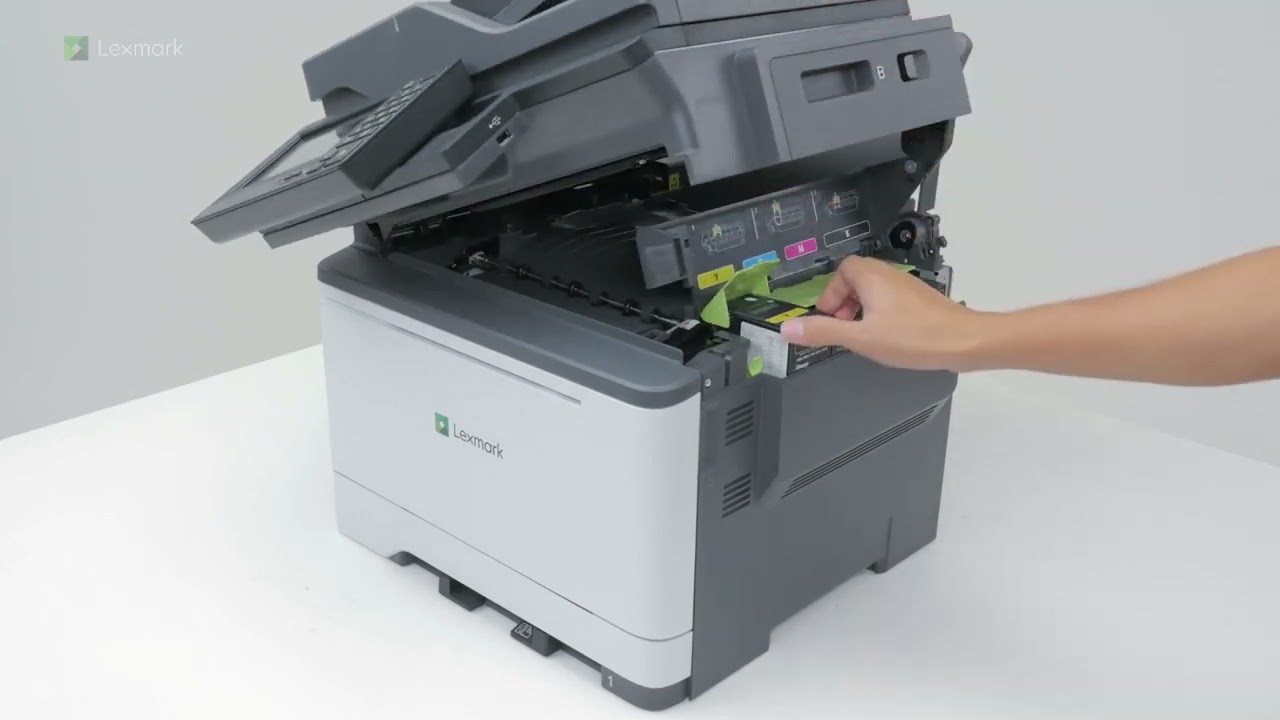 How to replace a Lexmark colour toner cartridge