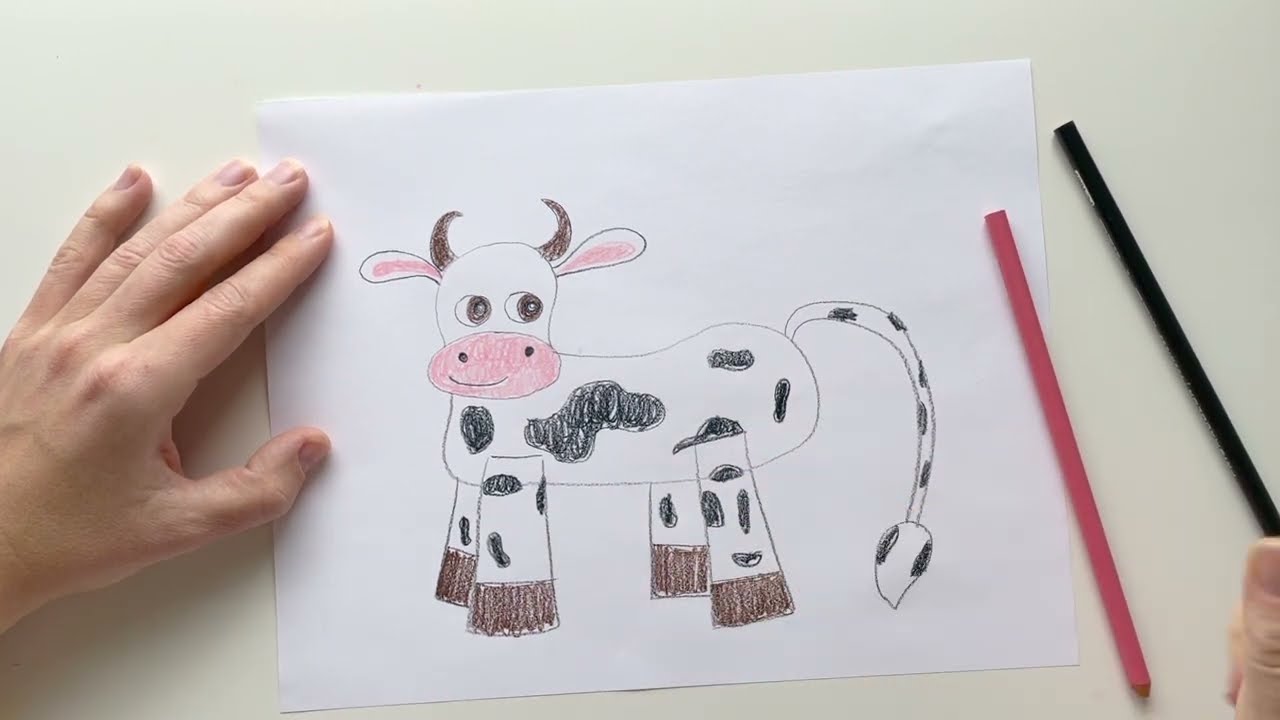 How to draw a cow easy