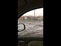 A bridge flooded from heavy rains in Jeddah.