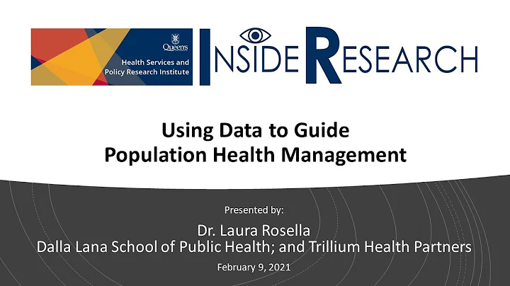 HSPRI Inside Research: Using Data to Guide Population Health Management w/ Dr. Laura Rosella