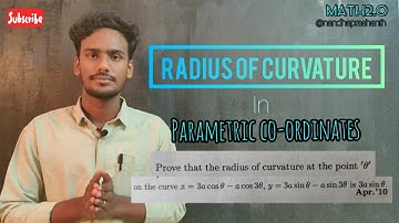 Radius of curvature in Parametric co-ordinates(தமிழ்)3 Engg Math,BscMath&AlliedMath Students|Math2.O
