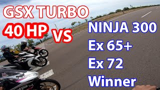 Phương Xàm | GSX Turbo 40Hp giao lưu cùng Ninja 300, CBR 250RR và Exciter XỔ TRÁI