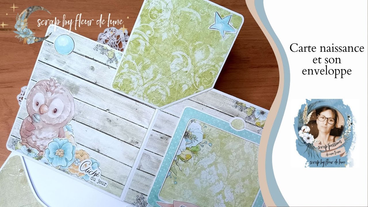 Tuto Carte mini pop up Naissance et son enveloppe