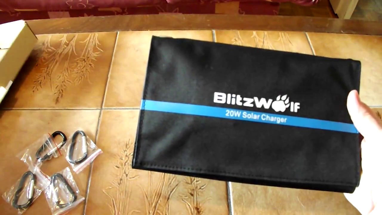 Panneau Solaire USB, BlitzWolf 20W / 3A Chargeur Panneau Pliable