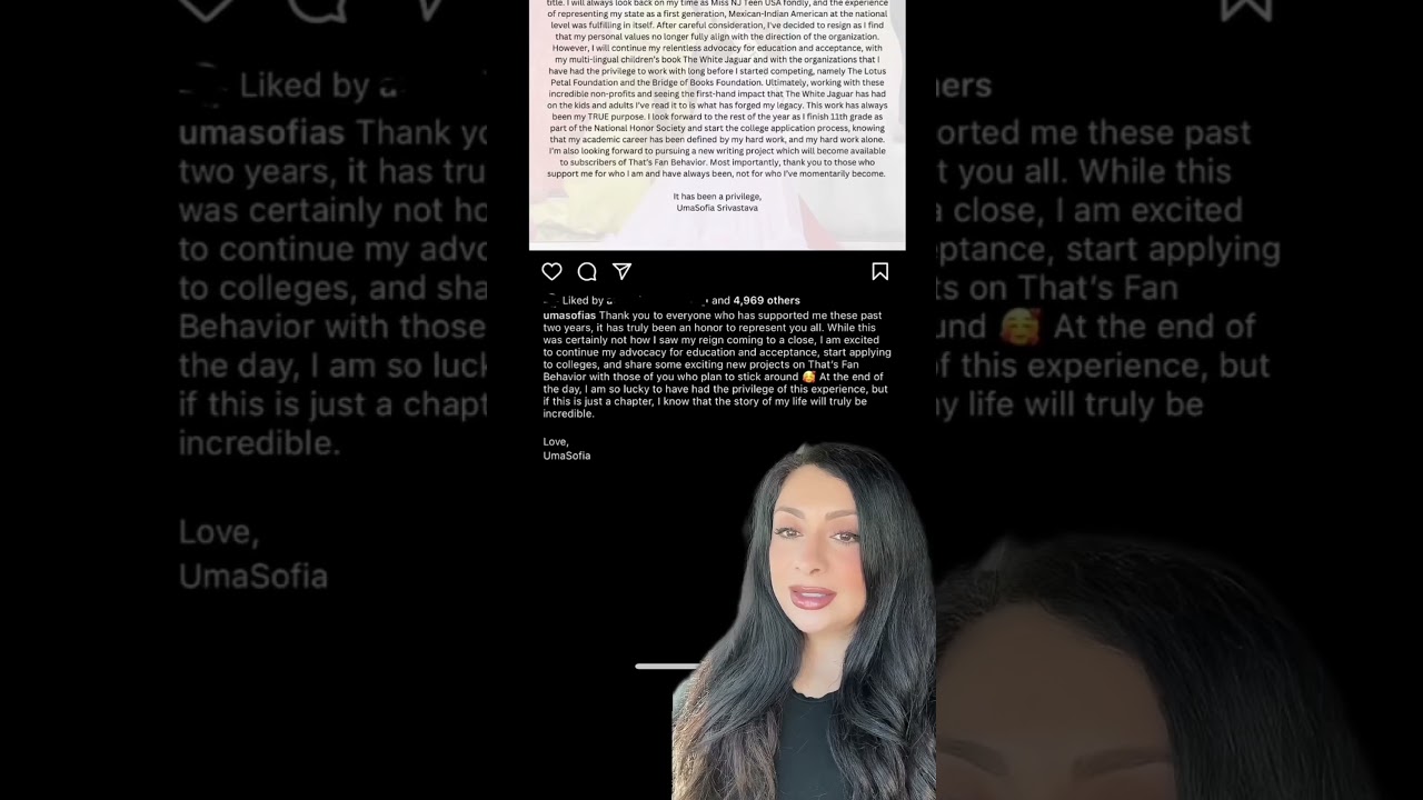 Miss Teen USA 2023 UmaSofia Srivastava Resigns 2 Days After Miss USA Noelia Voigt Stepped Down