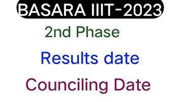 Basara iiit nitification 2023-24|iiit|basara iiit results|iiit latest updates|basara iiit 2nd phase