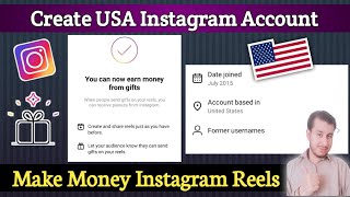 How to create USA Instagram Account | Earn Money From Instagram Reels Bonus | USA Instagram ID 2024