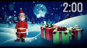 2 Minute Countdown Timer (with Music) |  Animated Cartoon Santa Dancing | Christmas Vibe