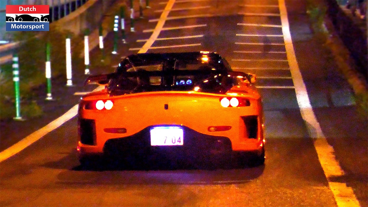 Tuned Cars leaving Japanese Car Meet! - Skyline GTR, Veilside RX7