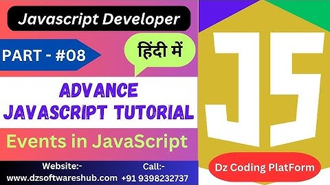 Events in JavaScript | JavaScript tutorial for Beginners in Hindi 2023 |  #8