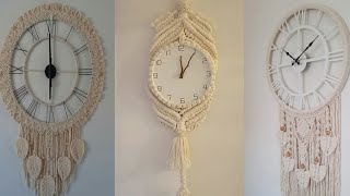 macrame clock designs 2022 / unique designs of macrame  clock