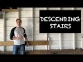 How to Go Down (Descend) Stairs With a White Cane - Step by Step Demo