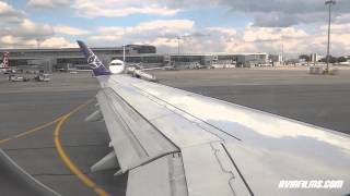 LOT Embraer 175 takeoff Warsaw airport