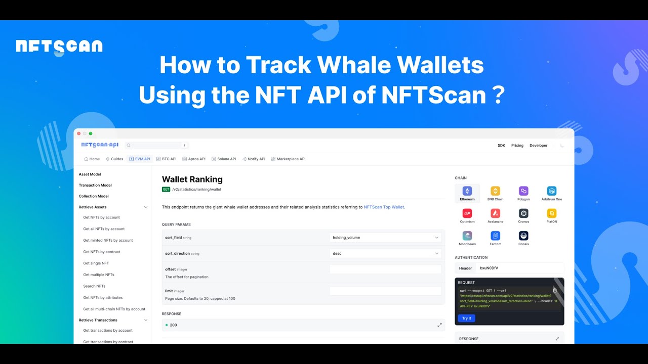Monitor whale wallets using NFTScan's NFT API  