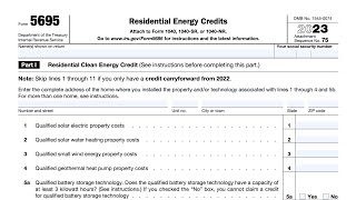 Residential Clean Energy Credit Limit Worksheet walkthrough (IRS Form 5695, Line 14)
