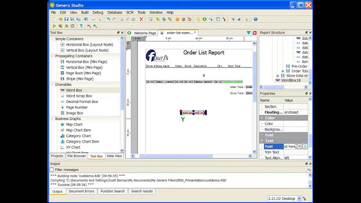 Module 4 Part 1: Using Genero Report Designer