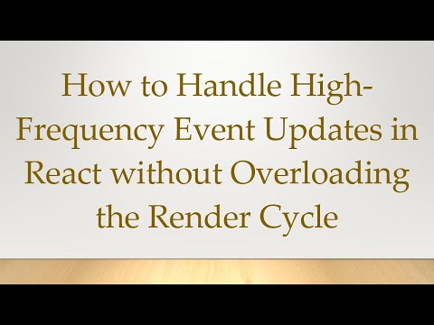 How to Handle