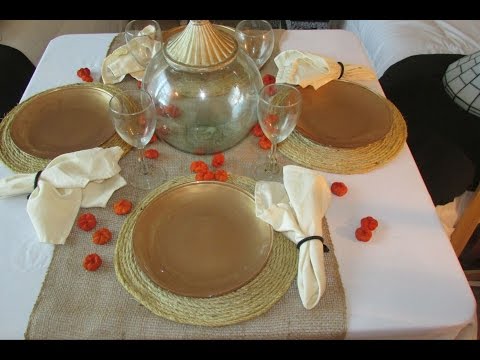 Fall DIY - Hand Painted Gold Glass plates