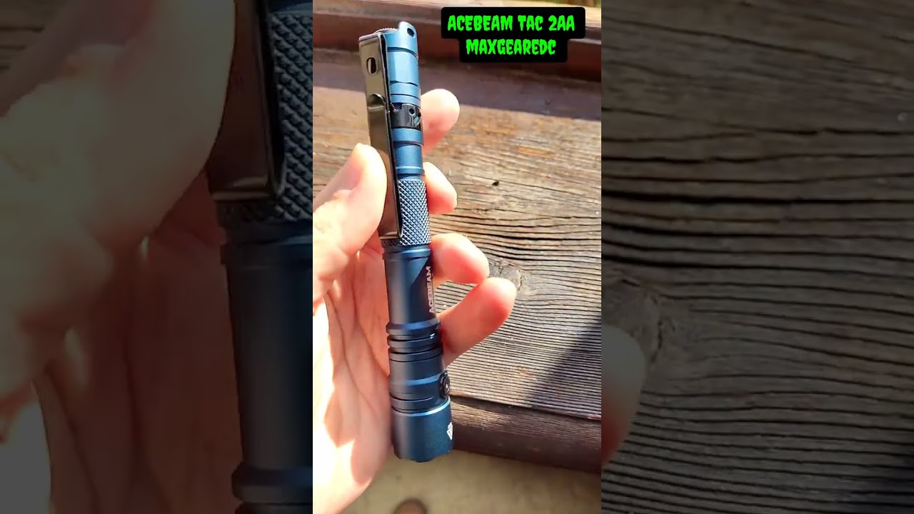 ACEBEAM TAC-AA flashlight blue aluminium hands-on