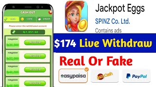 Jackpot Eggs Gameplay (SPINZ Co. Ltd) | Funny Jackpot Game online earning real or fake screenshot 1