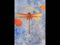 Mixed Media Art Journal Page - Shimmery Dragonfly