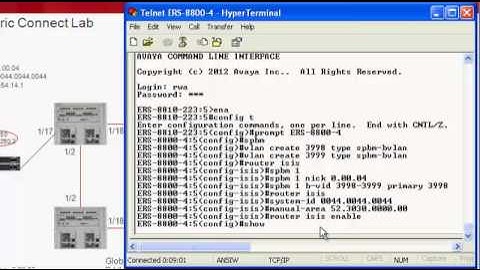 VSP 9000 FabricConnect Node Set Up