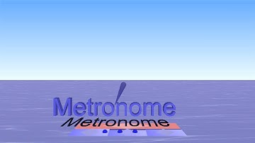 Bounce Metronome Pro - 3D  words "Bounce Metronome Pro" bouncing in 3/4 conducting pattern