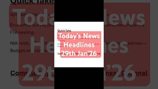 today headlines - 29 january 2026 #shorts #ytshorts #4newsheadlines