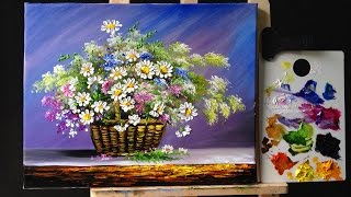 Paint Flowers  with Acrylic Paint and a Palette Knife