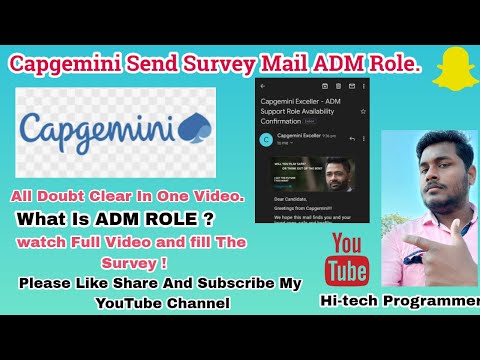 Capgemini Mail Update ! | ADM Support Role In Capgemini | Survey Link| Capgemini All Doubt Clear ADM
