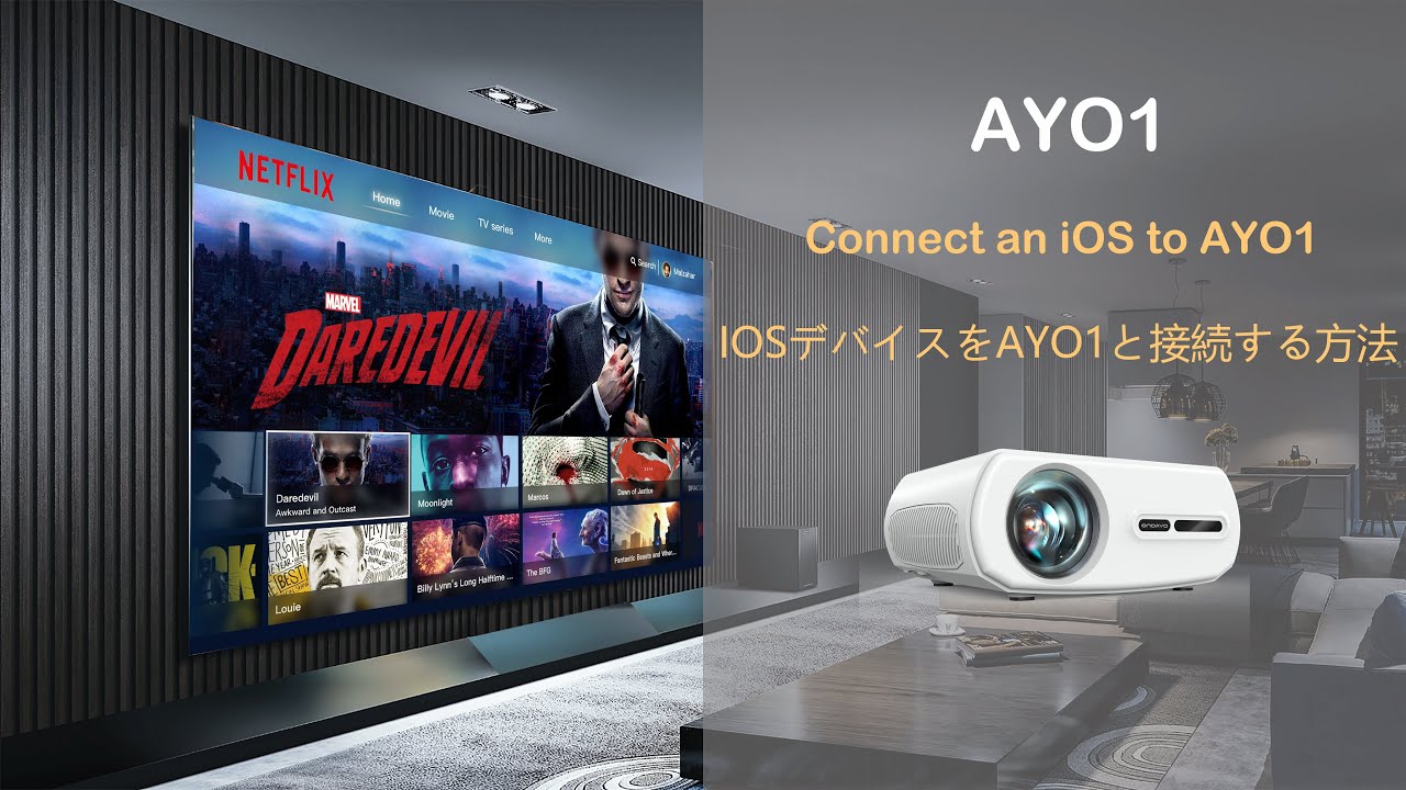 ONOAYO AYO1 Projector-How to connect an iOS to AYO1 ONOAYO AYO1 Projector-How to connect an iOS to AYO1