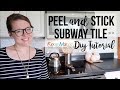 Diy peel and stick tile backsplash  home decor  roommates decor