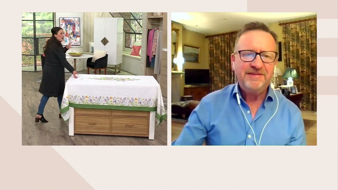 Charles Gallen Irish Wildflower 60" X 90" Tablecloth on QVC