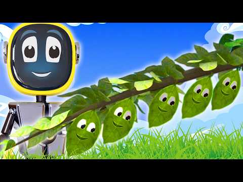 Five Little Leaves 🍃 + More Counting Songs for Kids | Robogenie