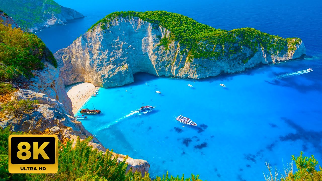 Greece 4K: Drone Stunning Aerial Views of the Greek Islands and Relaxing Music for Stress Relief