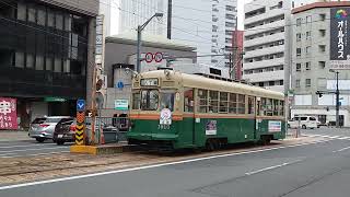 広島電鉄1900形1910号『金閣』白島 発車