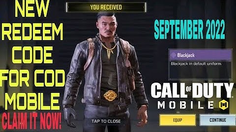 *September 2022* Call Of Duty Mobile New Redeem Code | Cod Mobile Redeem Code Garena