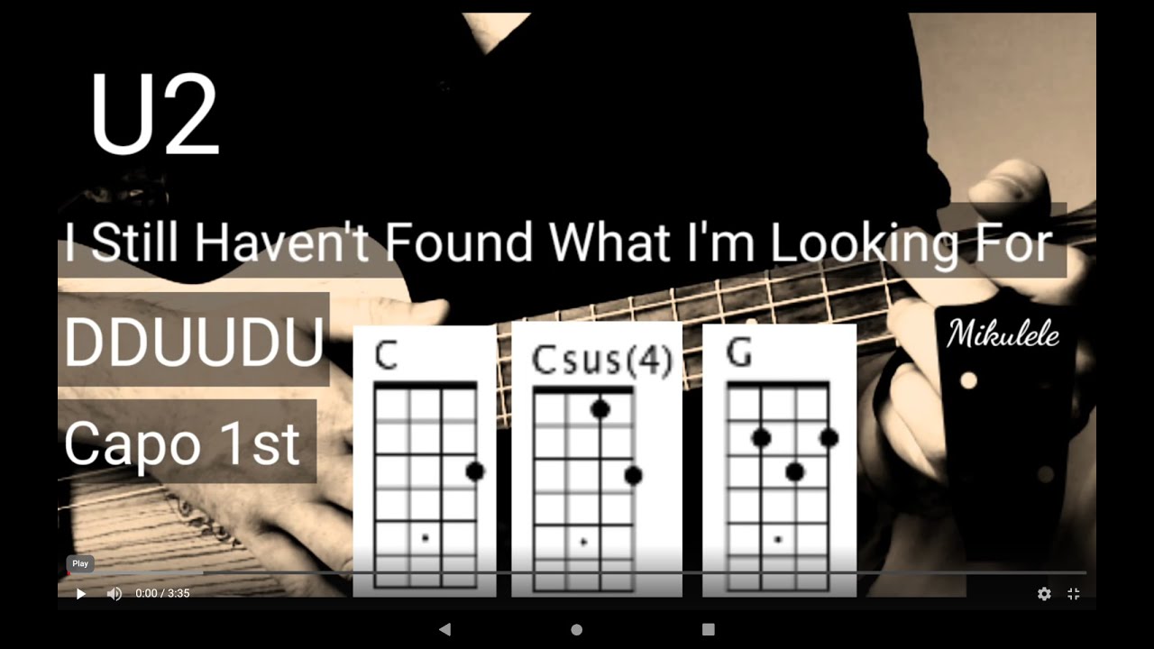 I Still Haven T Found What I M Looking For U2 Ukulele Tutorial Play A Long Youtube
