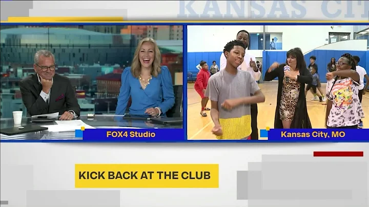 Local teens teach Kathy Quinn some dance moves