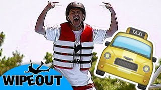 Crazy taxi driver gets the ride of his life 🚖| Funny Clip | Total Wipeout Official